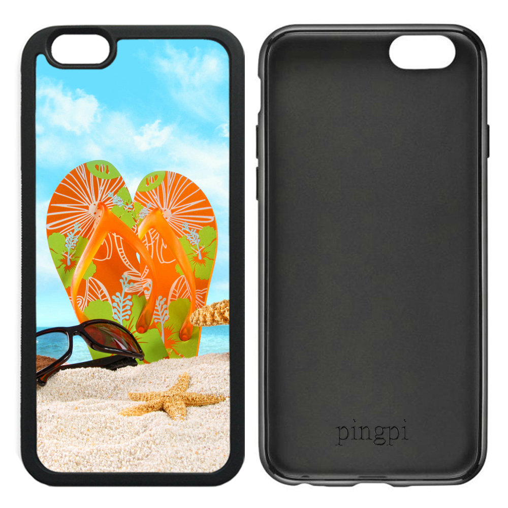 flip flops on the beach Case for iPhone 6 6S